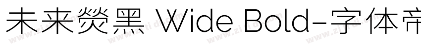 未来熒黑 Wide Bold字体转换